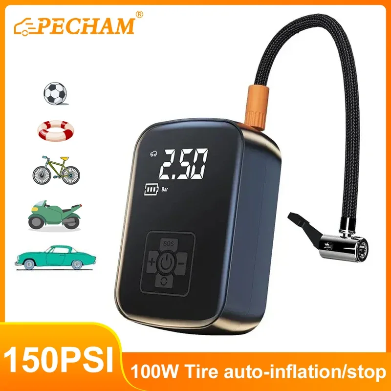 

Avashin Wireless Electric Air Pump Car Air Compressor Tire Inflator Pump for Motorcycle Bicycle Boat AUTO Tyre Balls