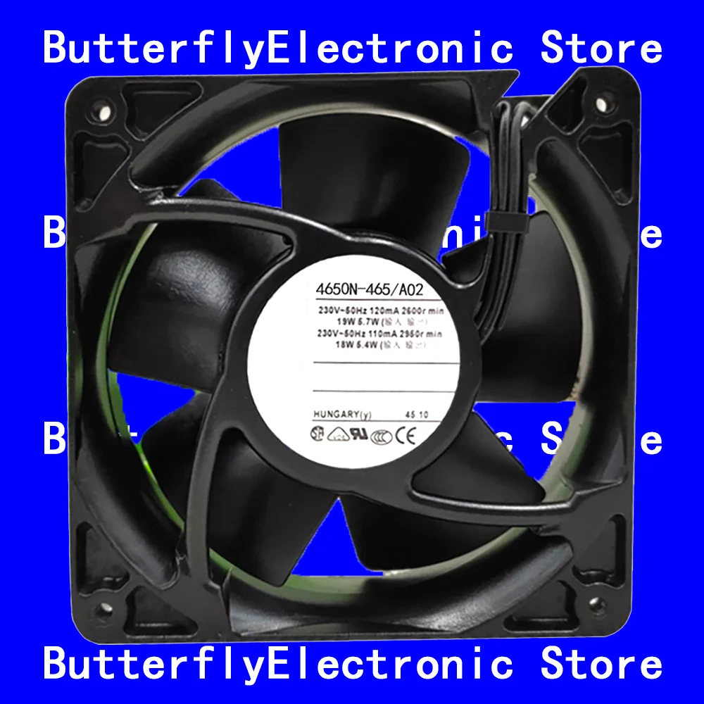 

NEW ORIGINAL 4650N-465/A02 230VAC 19/18W COOLING FAN 12038 120*120*38mm