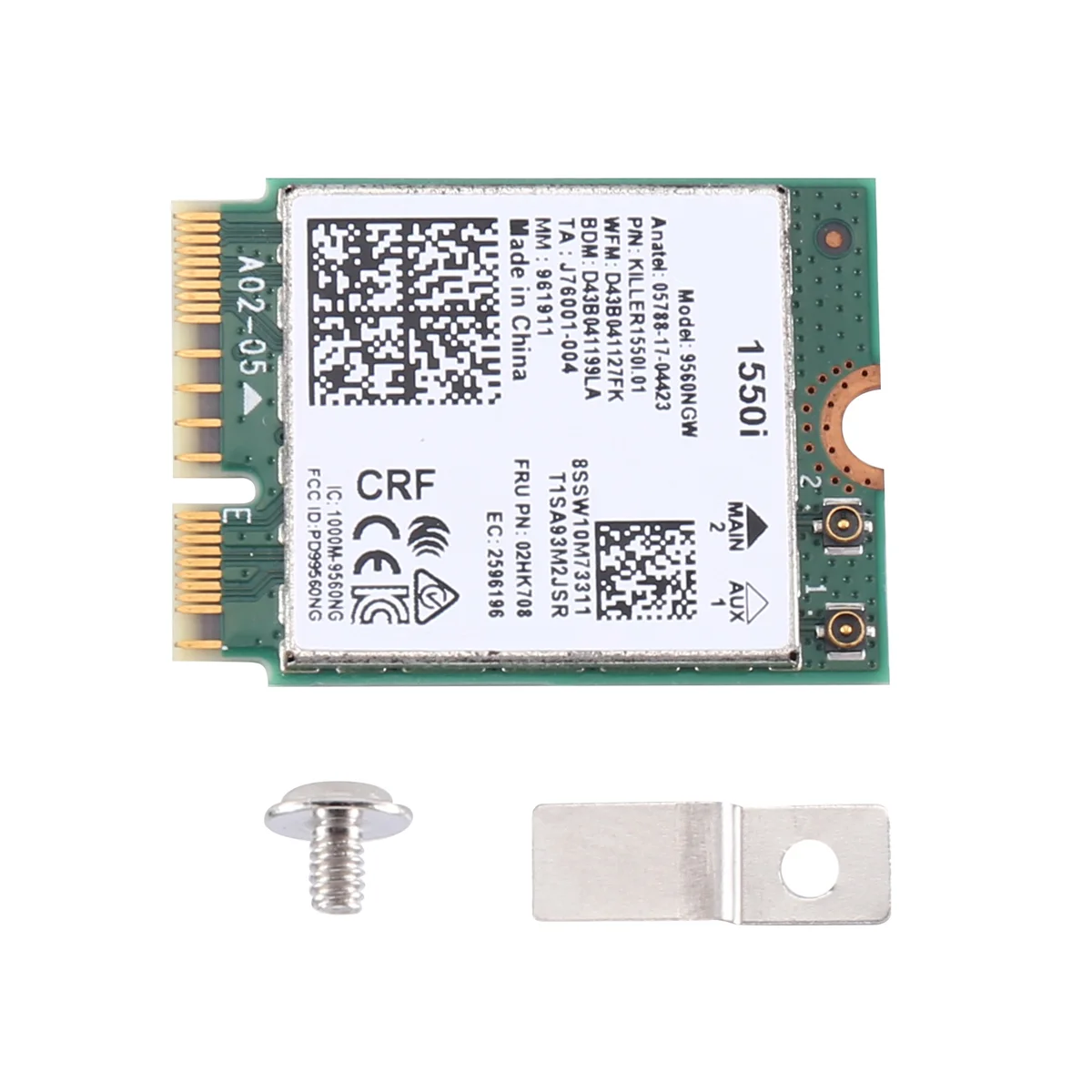 ATP-1550I WiFi Card Dual Band 1730Mbps Wireless 9560NGW NGFF Key E WiFi Adapter 9560AC 802.11Ac BT 5.0 Laptop for 10