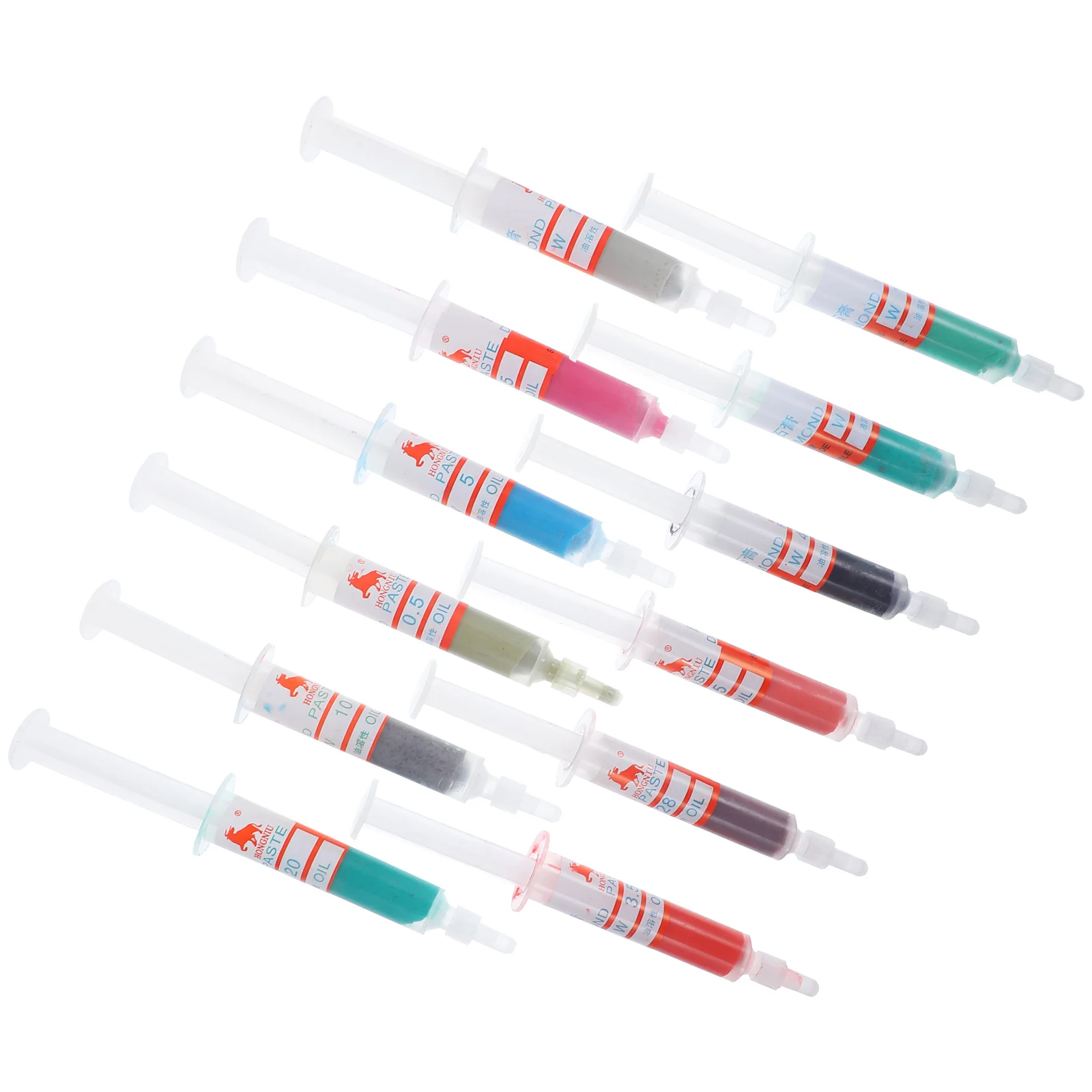 12 Pcs Metal Polishing Paste Gems Stainless Steel Diamond Lapping Compound Jewelry