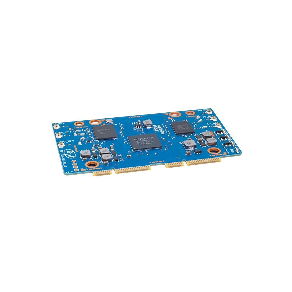 Banana Pi BPI-R4-NIC-BE14 wifi7-Modul Zubehör für BPI-R4 MediaTek MT7995AV Chipsatz 2 PCIe 3.0-Schnittstelle, 2-Stufen-6-teilige Antenne