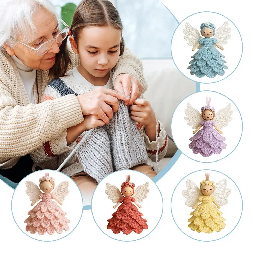 

DIY крючком ангел орнамент комплект ручной работы крючком материалы ангел орнамент набор DIY материал Рождественская елка висит крючком