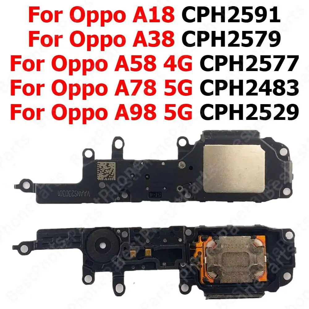 Bottom Loudspeaker For Oppo A18 A38 A58 4G A78 A98 5G Loud Speaker Buzzer Ringer Sound Module Mobile Phone Spare Parts