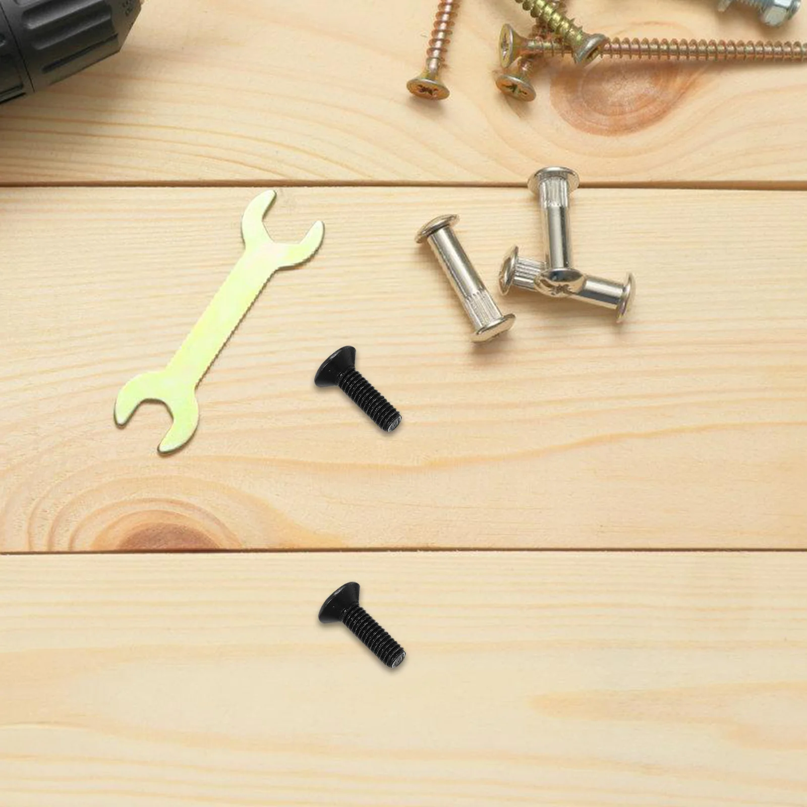 

50Pcs Countersunk Flat Head Socket Screws Carbon Steel Hexagon Screws Set for Furniture Assembly Woodworking and Metal