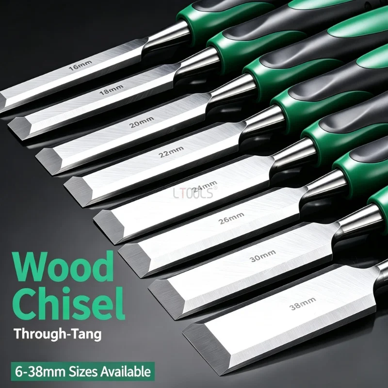 Woodwork Chisel Set DIY Carpenter Tool Flat Woodworking Chisels CR-V Professional Carving Knife Carving Hardware Wood Tools