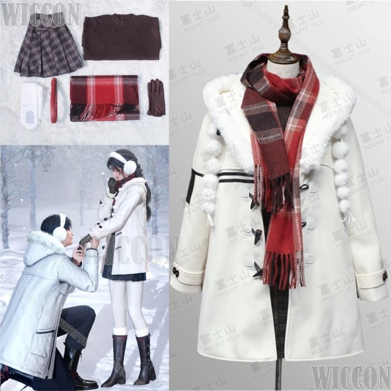 

Player Game Love And Deepspace Zayne Cosplay Winter Dress White Overcoat Halloween Xavier Rafayel Sylus Caleb Navidad Dress