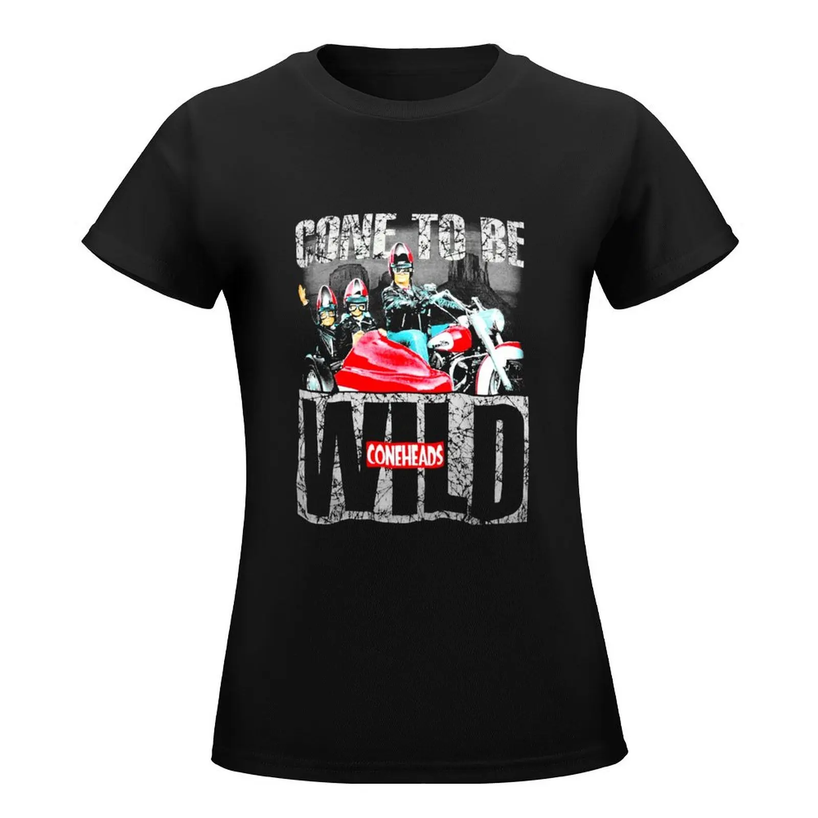 1993 Coneheads Vintage Bad To The Cone Clasic Paul T-Shirt shirts graphic tees plus size tops black t-shirts for Women