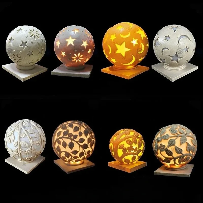 Hand carved sandstone stone lamp Outdoor garden decoration Light Emitting Diode lamp Natural stone lamp