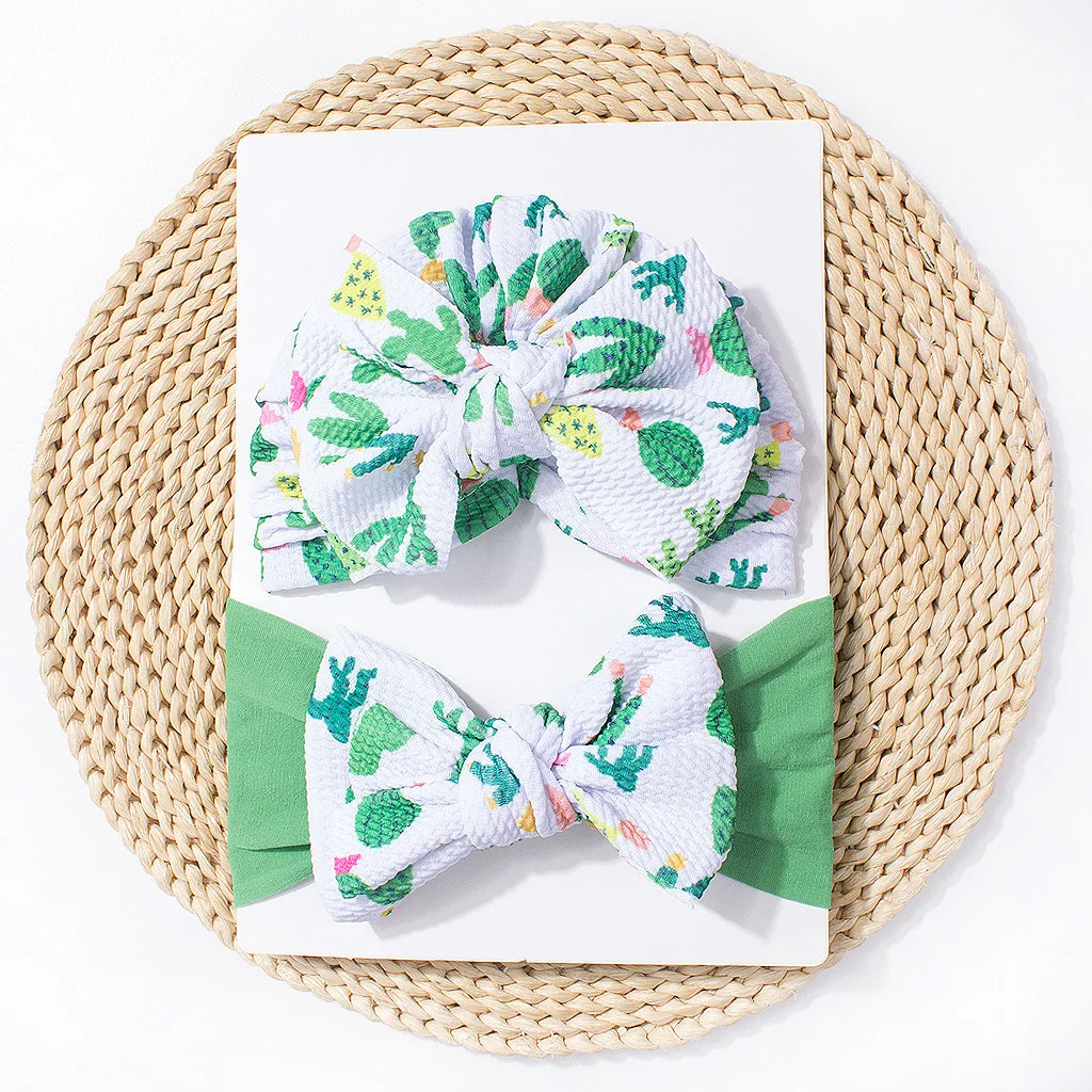 

Набор: шапочка-бини и повязка на голову для младенцев 0-12 месяцев, аксессуары для малышей с милым бантом, 5 цветов, дышащие, 2 шт., новая детская шапочка для новорожденных