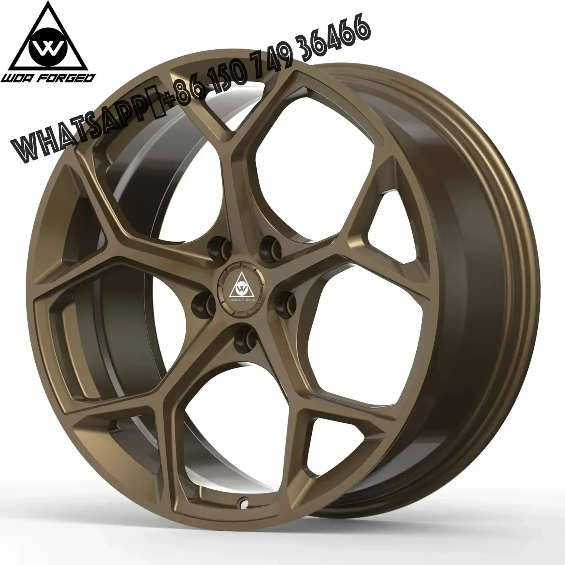 6061-T6 WOAFORGED Y Shape Forged Passenger Car Wheel 6061 Aluminum Alloy High Quality Custom Bronze 5 Spoke for Nissan C