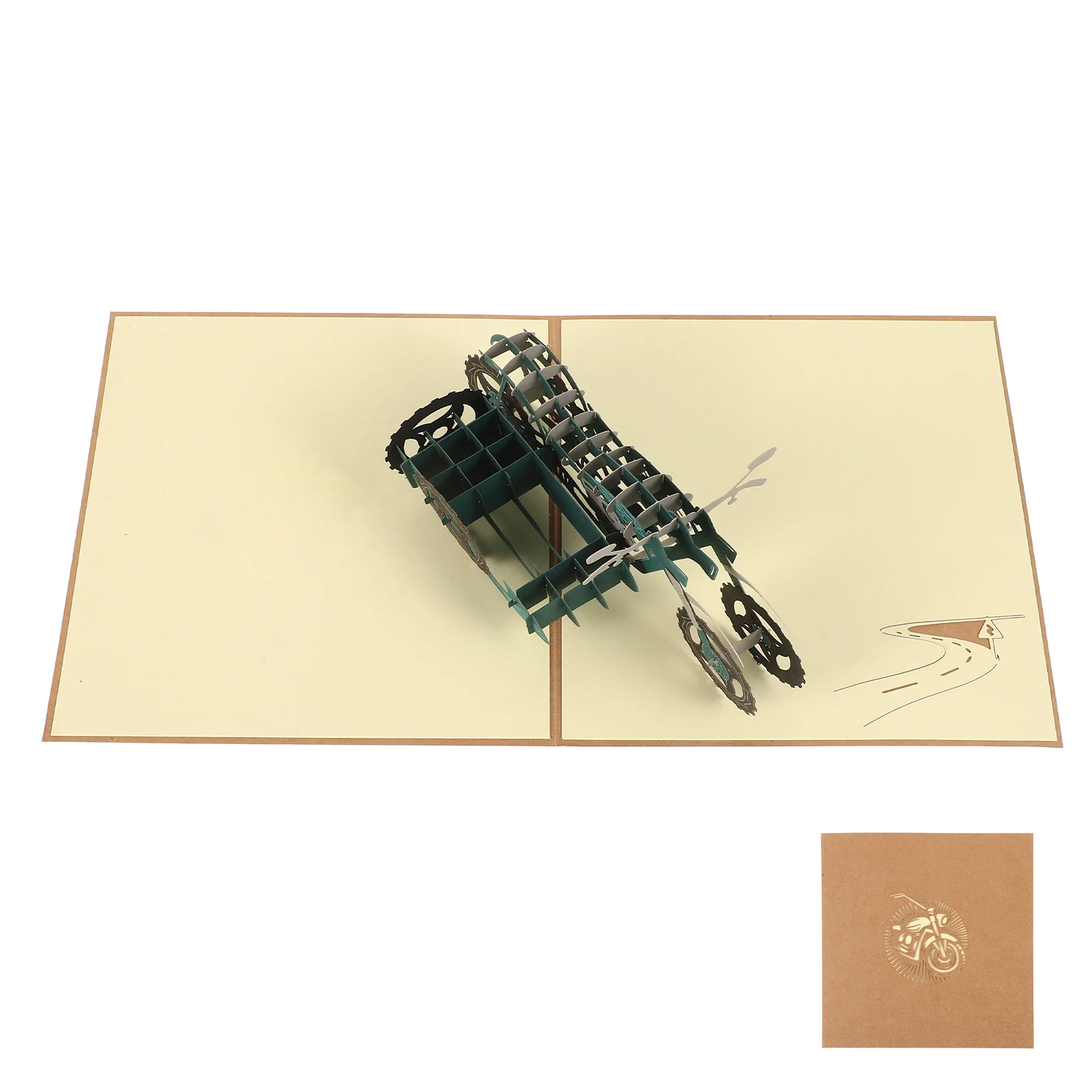 

3D Motorcycle Greeting Card Handcrafted Pop Up Design for Birthday Father's Day Celebration Unique Gift Idea for Men Car Lovers