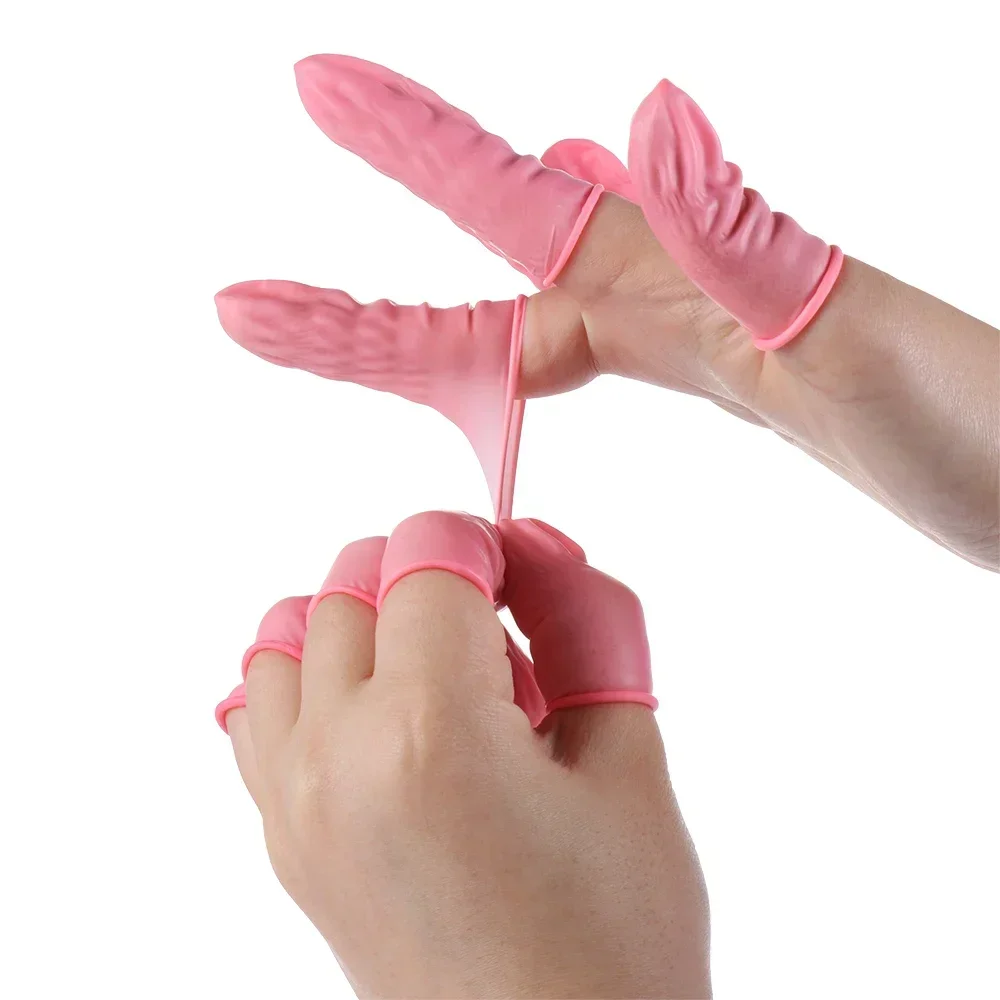 100PCS Disposable Finger Cots Dust-proof Anti Slip Multi-purpose Durable Comfortable Finger Cots Fingertip Cleaning Tools