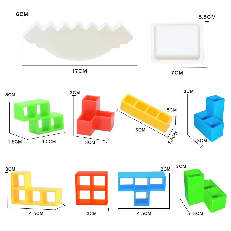 3d Torenspel Stapelstapel Bouwstenen Balans Puzzelbord Assemblage Bakstenen Speelgoed Kinderen Psychomotorische Balansmodules