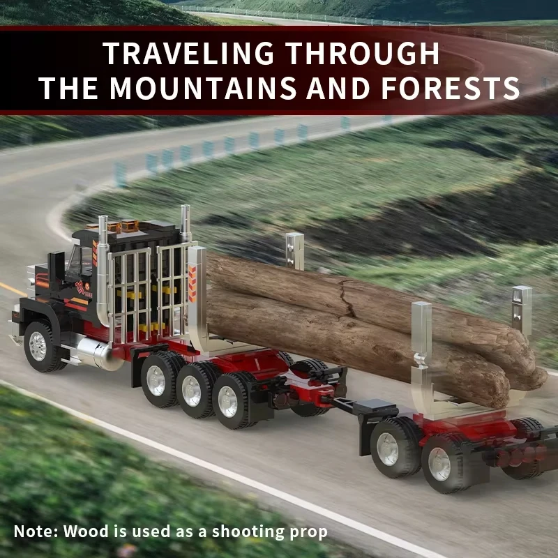 445 stücke Amerikanischen Lkw Kopf Bausteine Holz Transport Lkw Auto Modell Ziegel Desktop Ornamente Kinder Pädagogisches Spielzeug Geschenke