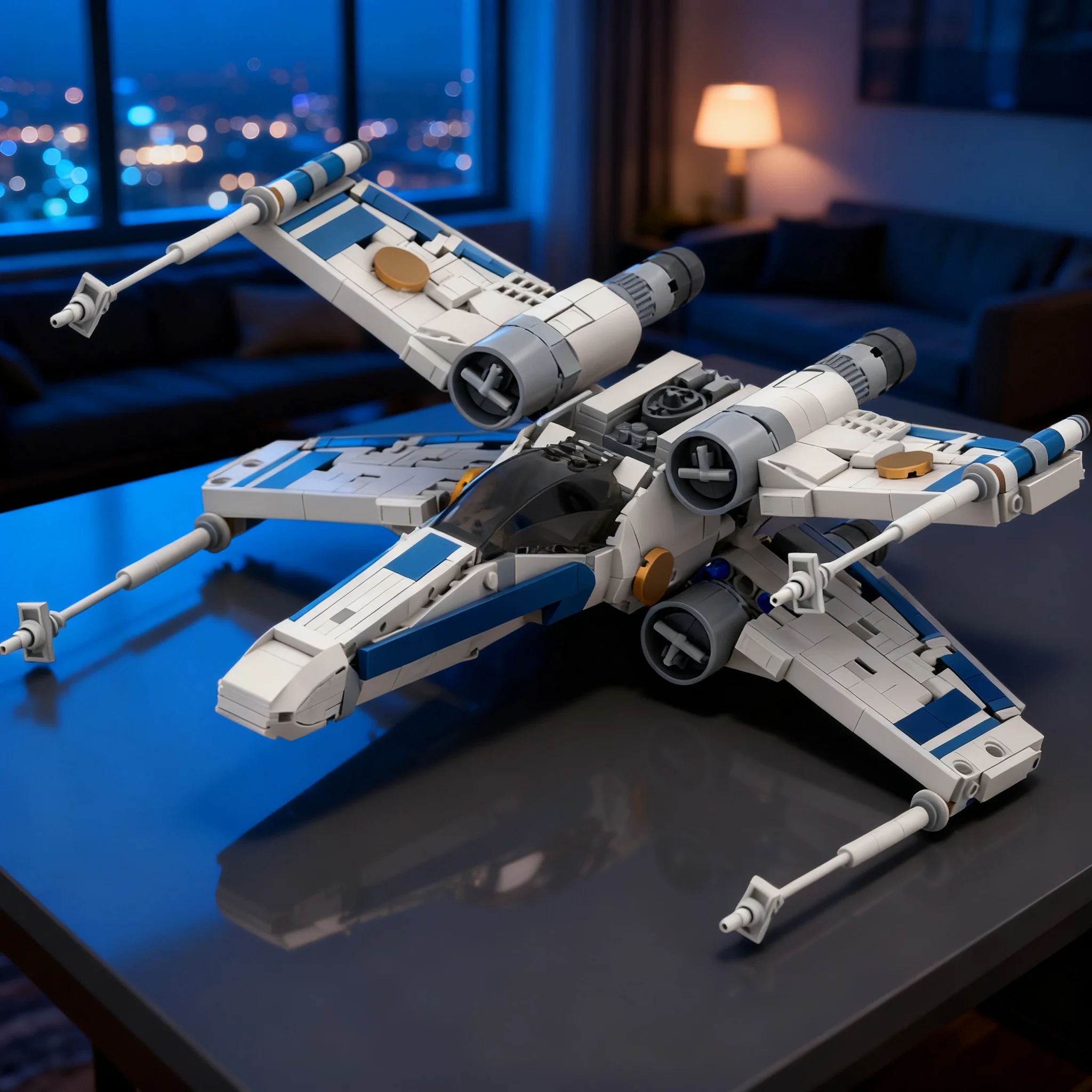 874pcs MOC New Republic X Starfighter Star Battle Model Building Blocks Construction Toy Christmas Gift Idea Craft Assemble DIY