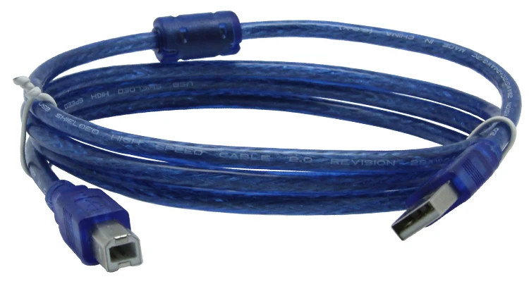 2PCS For inkjet printer UV machine Photo machine USB data cable Printing cable Transmission cable USB2.0 square port 5 meters