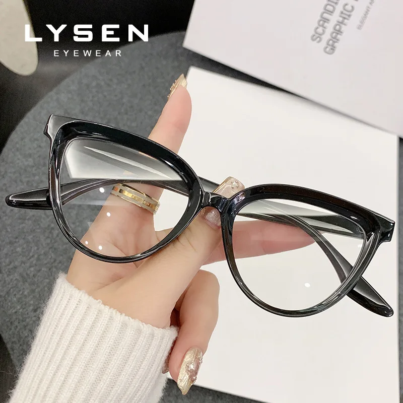 LYSEN الحد الأدنى تنوعا عين القط المرأة نظارات للقراءة المضادة للانعكاس قصر النظر مخصص النظارات الطبية التقدمية #5