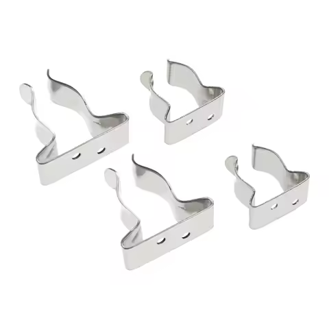 2Pcs Stainless Steel Outdoor Marine Yacht Boat Fishing Hook Holder Clips Adjustable Spring Clamp for Paddle Boats Deck Hardware