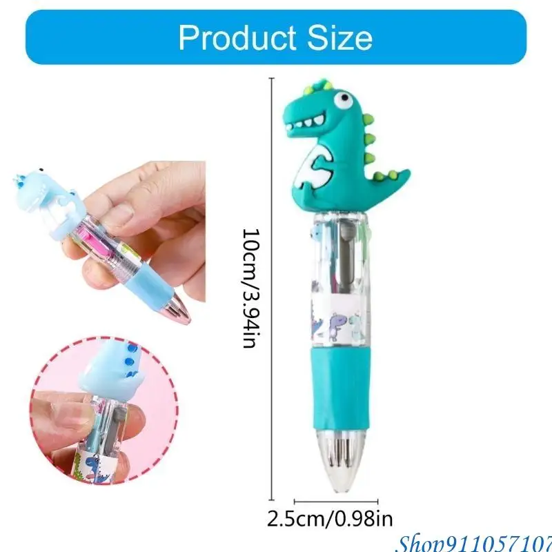 203b 4pcs разноцветный шариковая ручка выдвижной шар.