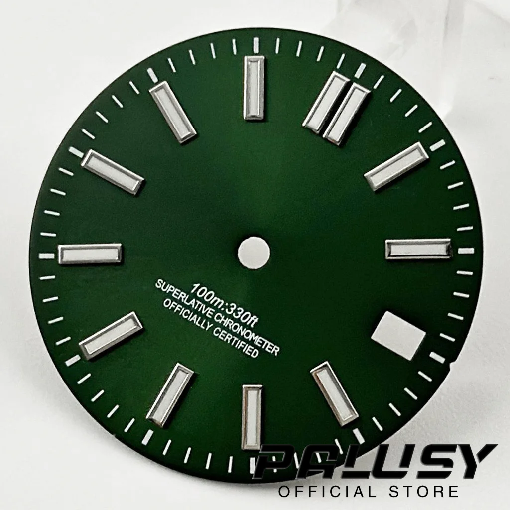 Nh35 29mm Green Watch Dial Green Luminous Watch Face for NH35/NH35A/4R/7S Movement Replacement Parts