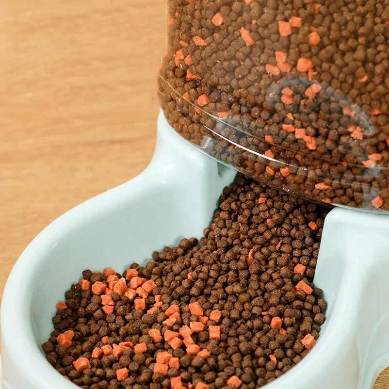 

New Pet Cat Bowl Automatic Feeder Water Dispenser Dog Cat Food Bowl with Drinking Raised Stand Pet Supplies