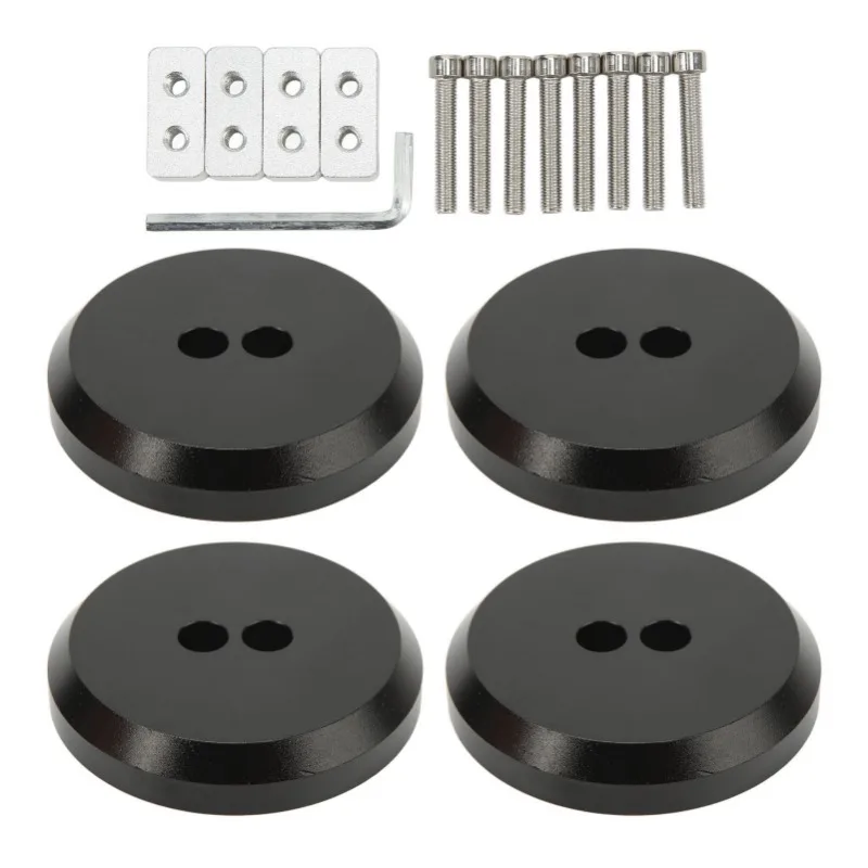 

4PCS Aluminium Jack Pad Adapter Black Strong Strength Anodized Surface Black Replacement for Corvette C5 C6 C7 C8