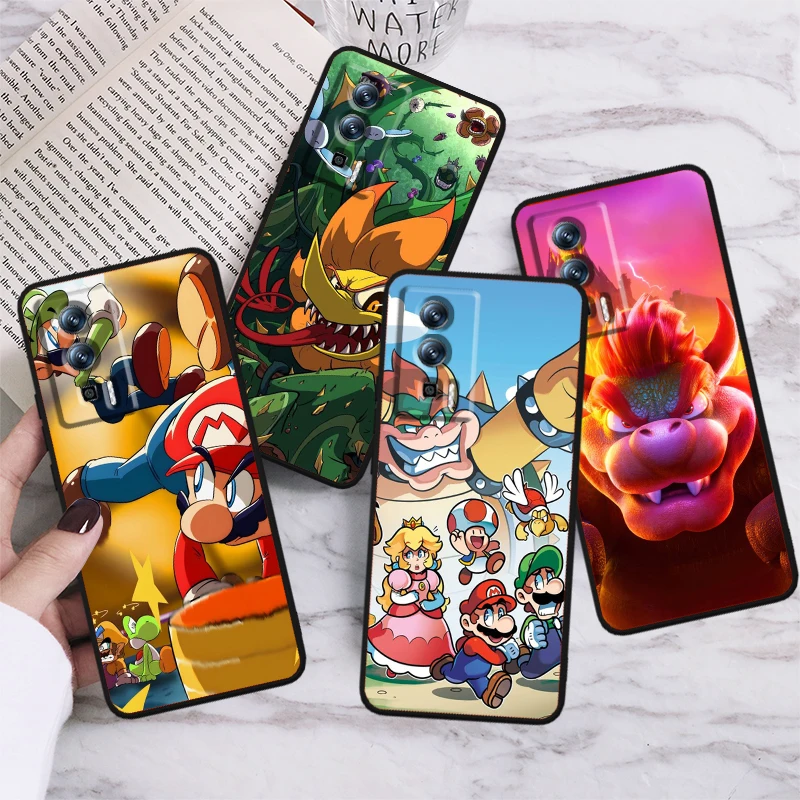 Cute Cool M-Marios For Xiaomi Redmi 9A 9C 9AT 10C 9 9T 10 12C 13C A3 12 K60 A1 K50 K40 5G Black Soft Phone Case