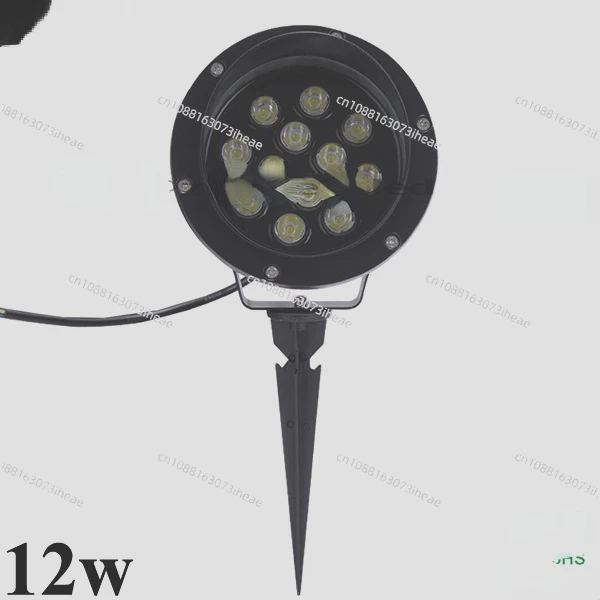 High power big watt ip67 waterproof 12w led garden spike light