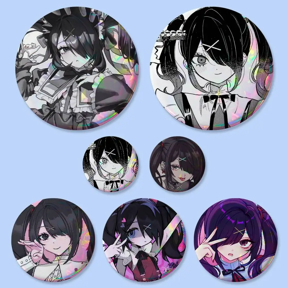 A-Ame Chan Needy Streamer Overload Badges Button Round Pin Brooch Badge Bag Decor Accessories Fans Collect Friends Gifts