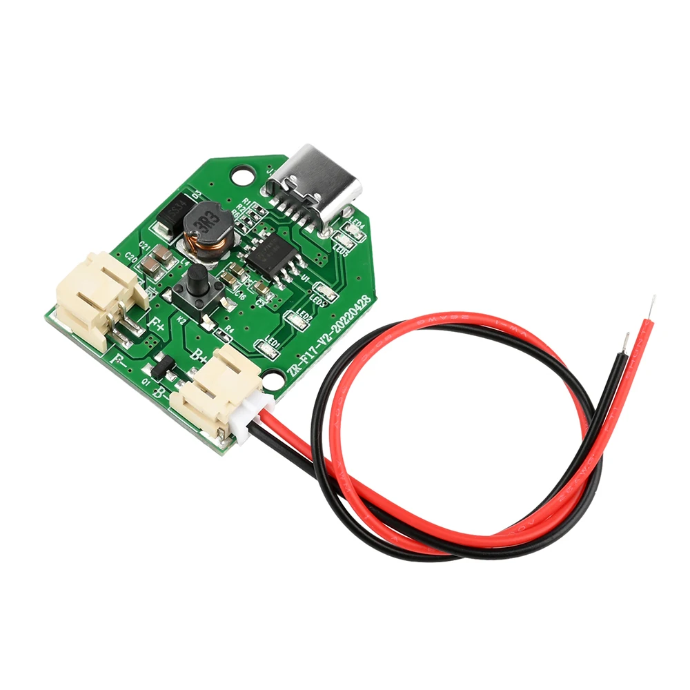 1/3/5/10 قطعة Type-C مروحة لوحة تحكم واجهة 9 فولت دفعة 3 سرعات قابلة للشحن لوحة دوائر كهربائية شحن وحدة USB