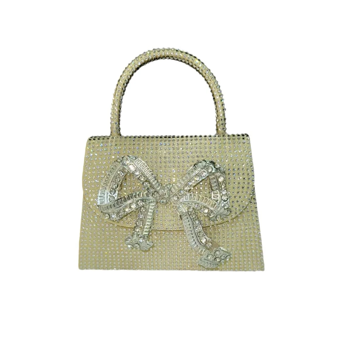 

Fashionable Silk Satin Shoulder Messenger Bag Adorned With Water Diamonds And Full Diamonds. Ideal For Banquet Dinner Occasions