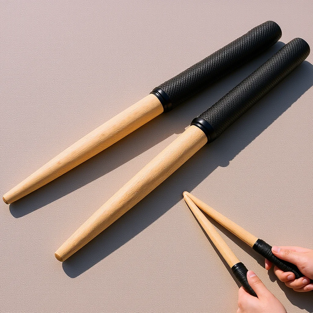 

Maibachi Drum Sticks 1 Pair Wooden Taiko Drumstick Tatakon Gurus Percussion Tool for Drumming Performance Durable Drum Accessory