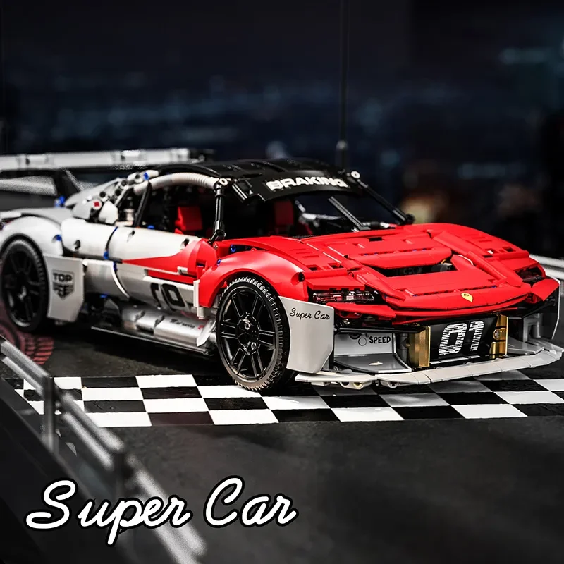 2459PCS IN STOCK 1:10 Technical Vehicle Speed Super Sport Car Model MOC Building Blocks Toys For Boys Children Gifts DIY Puzzle