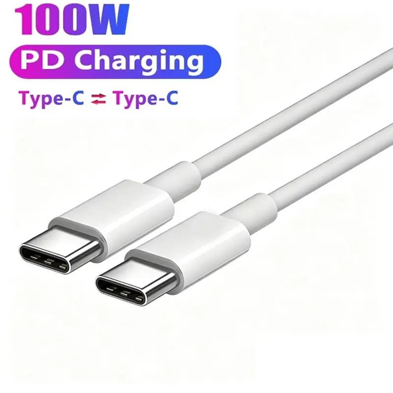 PD 100W USB C to USB Type C Cable Fast Charge Data Cable For Huawei Samsung Xiaomi Macbook iPad Data Line Type C To Type C
