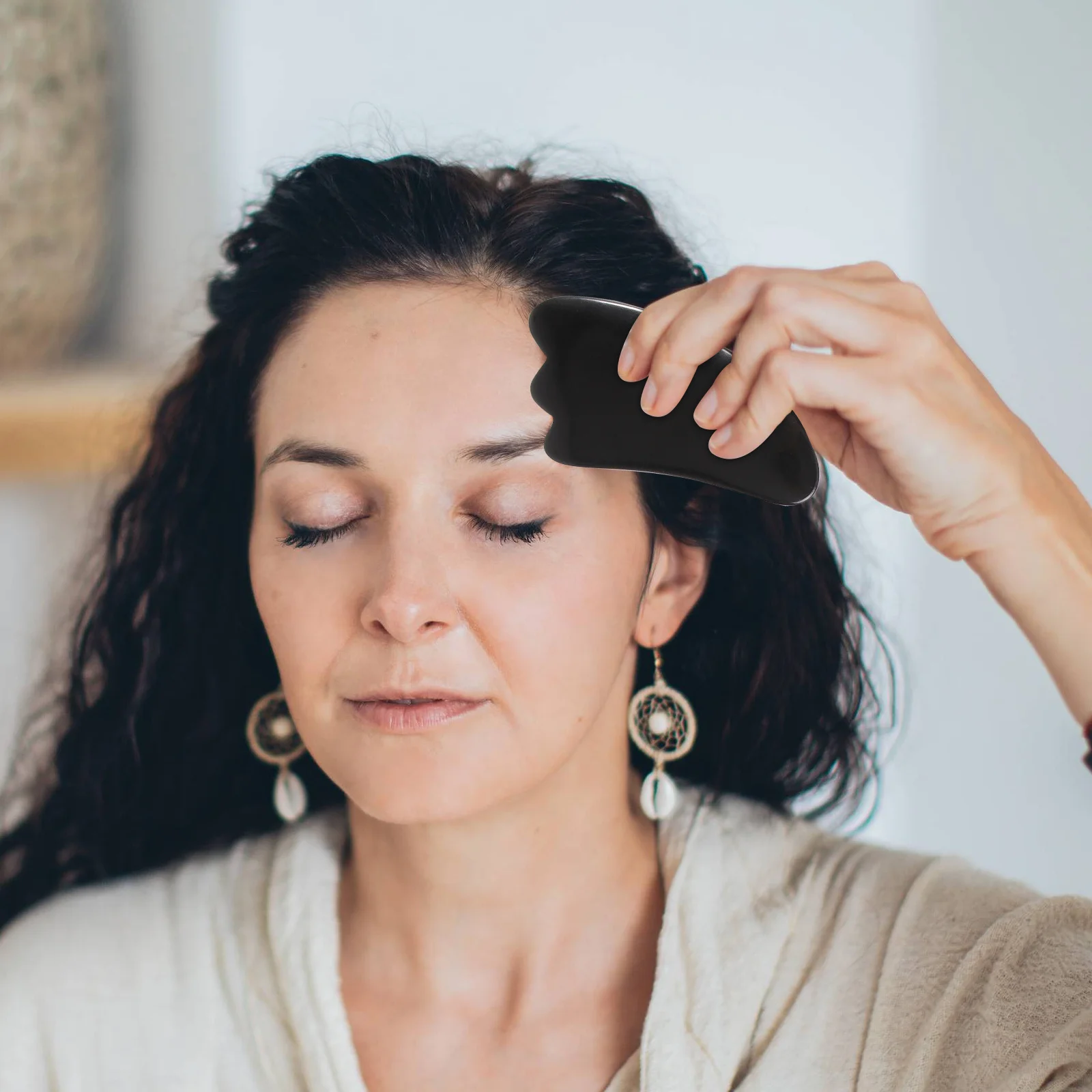 1Set Nero Raschietto Set Strumenti di Massaggio Raschietti In Resina per Il Recupero Muscolare Sollievo Dal Dolore Massaggiatori di Bellezza Terapia Meridiana