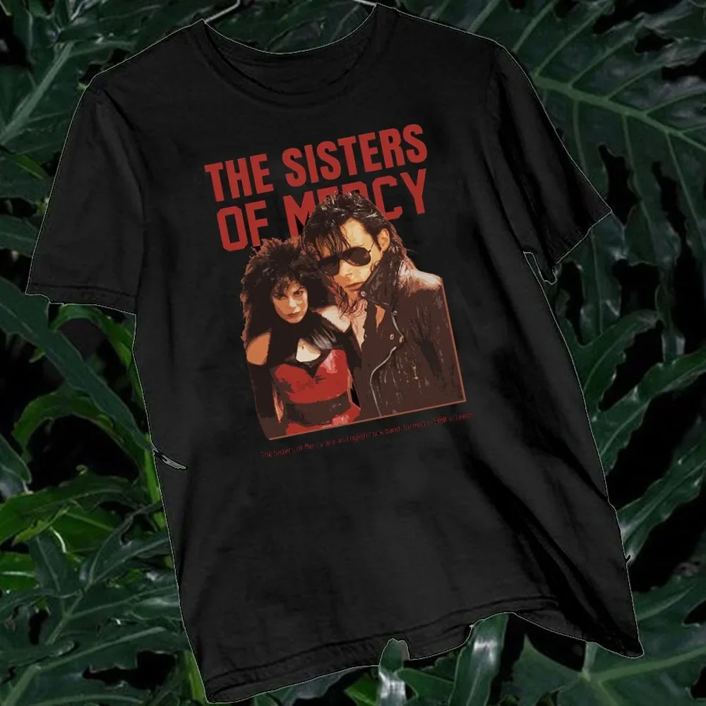 The Sisters of Mercy T-Shirt Post Punk Goth Rock Band Men and Women Tee Hot Sale Short Sleeve O-neck Soft Streetwear Style Tees