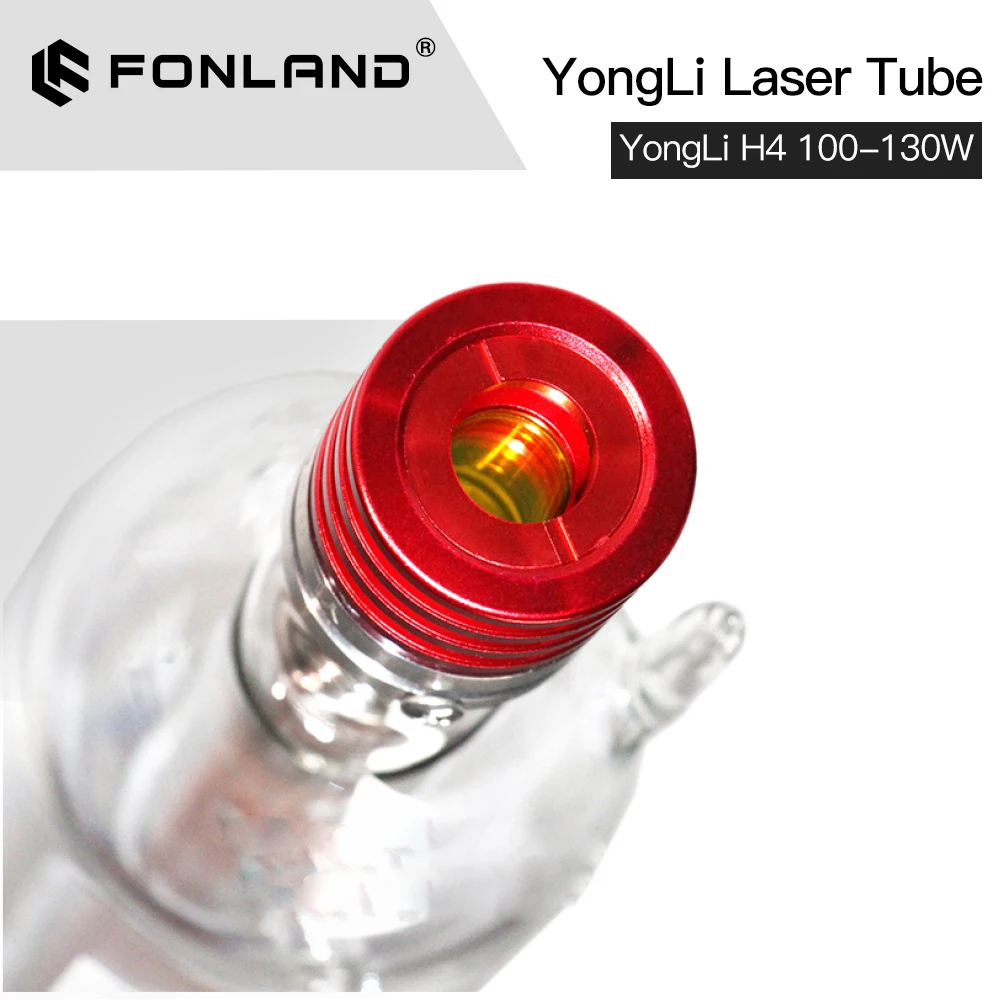 FONLAND Yongli H4 100-130W CO2 Laser Tube H Series Dia.60mm Wooden Box Packing for Laser Engraving Cutting Machine