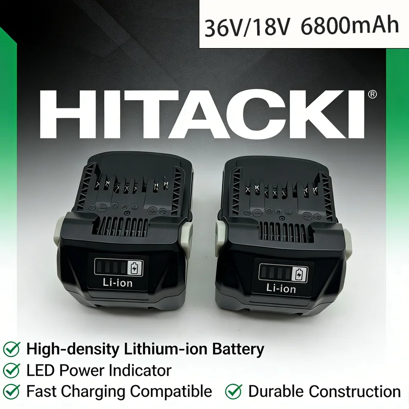 BSL36A18 MultiVolt 18V 6.8Ah/36V 3.0Ah Li-ion Rechargeable Battery for Hikoki Hitachi Metabo HPT Slide-type Power Tools Original