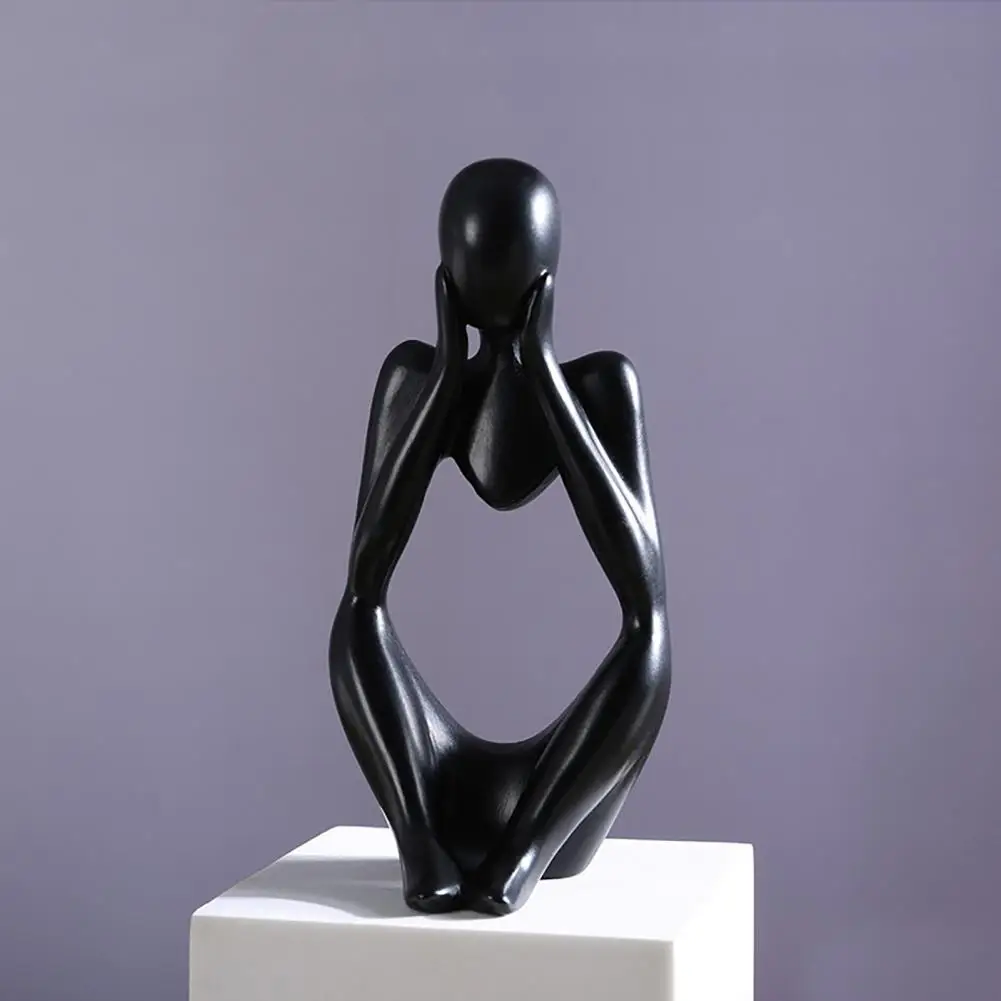 Molding Figurine Thinker Figurine Modern Thinker Statue Sculpture 3d Printed Abstract Art Figurine Collectible Desktop for Home