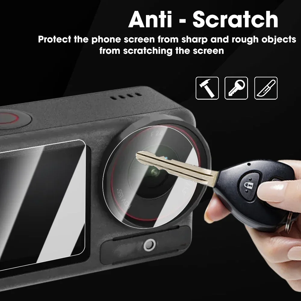 Tempered Glass for DJI OSMO Action 3 4 5 Pro Front Back Screen Protector Lens Anti-scratch Protective Film for DJI Action 5Pro
