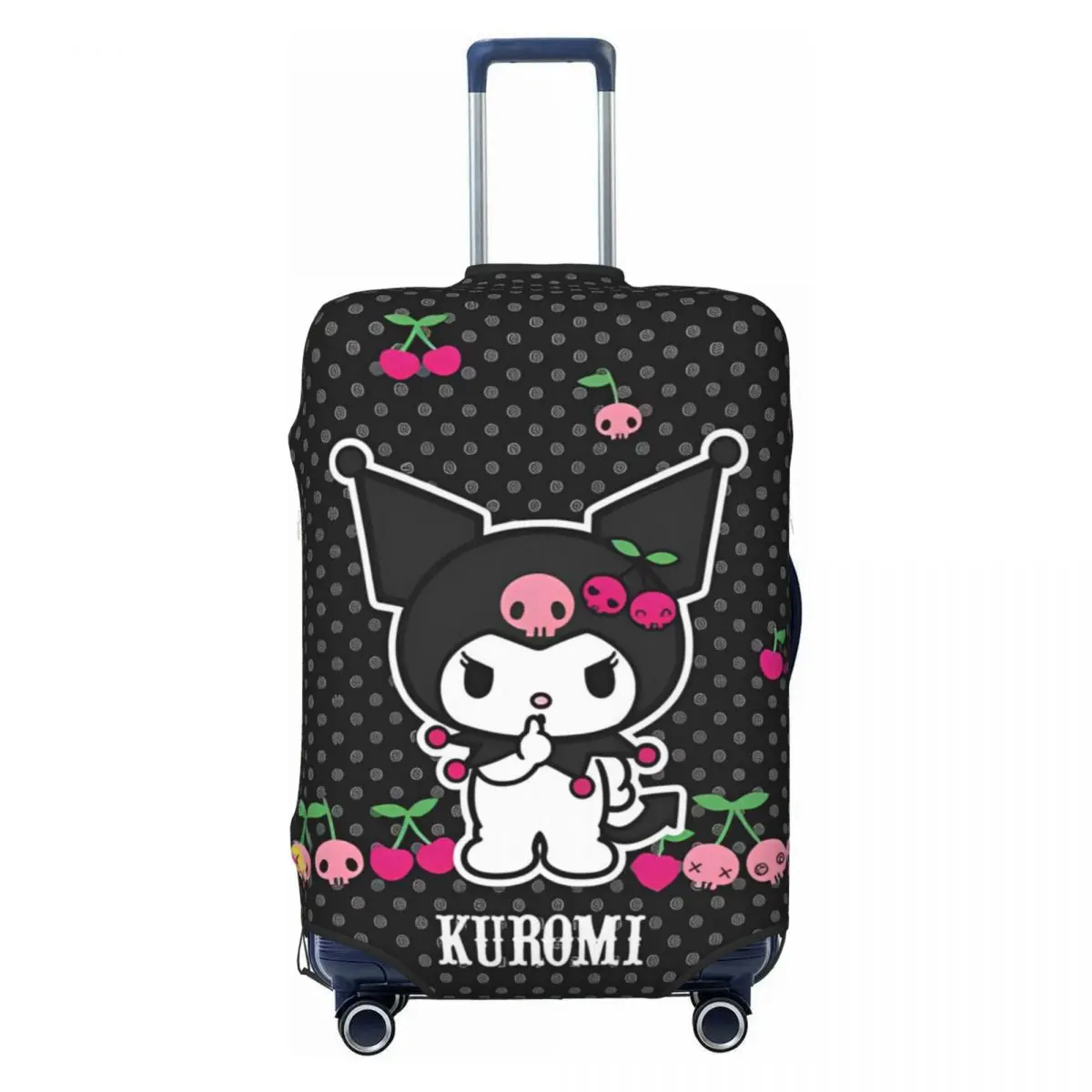 Sanrio Kuromi Luggage Cover Fits 18-32 Inch Suitcases Elastic Suitcase Cover Protector Travel Accessories