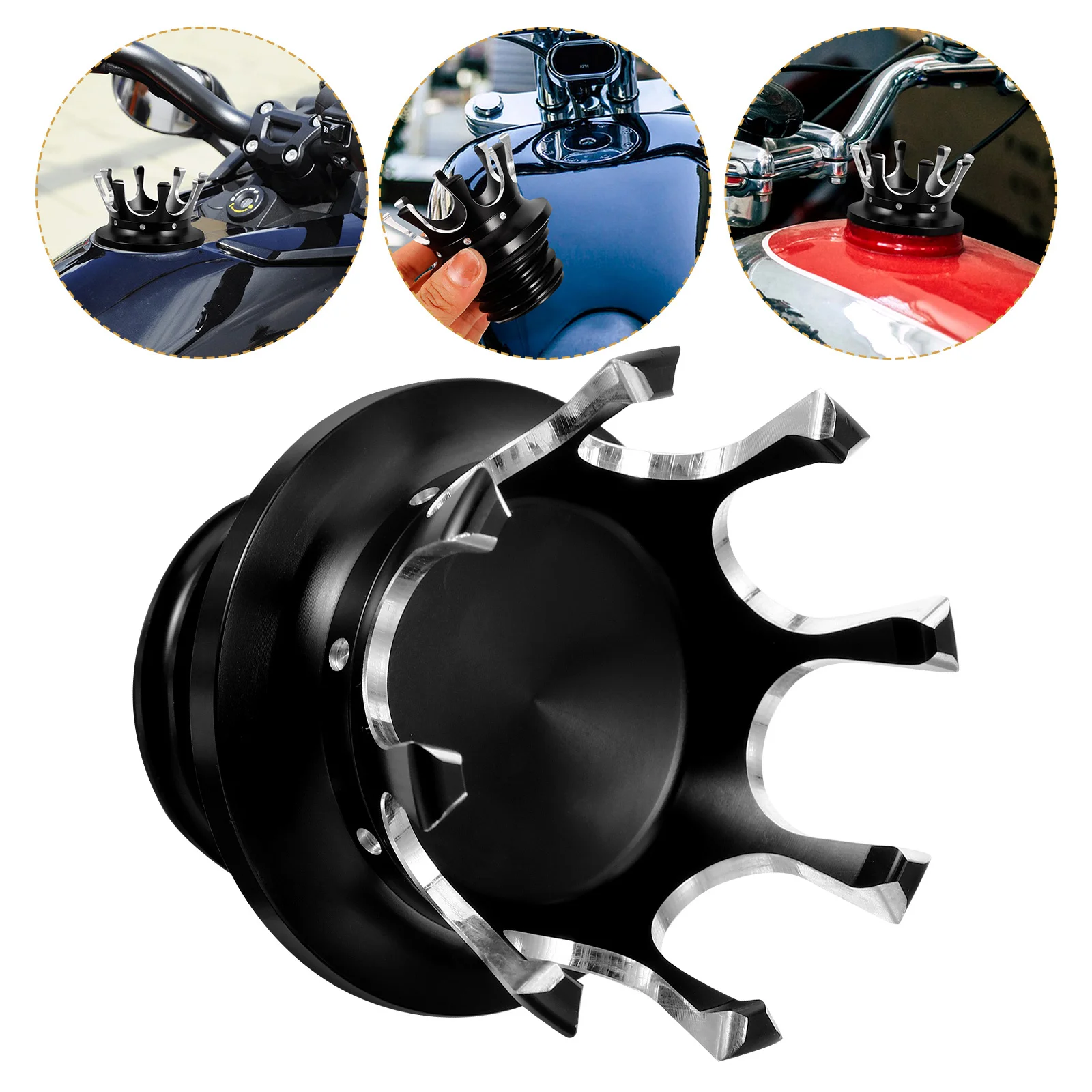 

Motorcycle Fuel Tank Cap Sturdy Oil Tank Cover for 883 Xl1200 Metal Gas Cap Replacement Motorcycle Modified Part