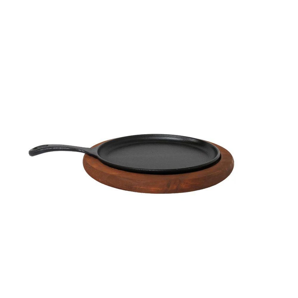 Oval Iron Plate Set and Wood Support-Minepot