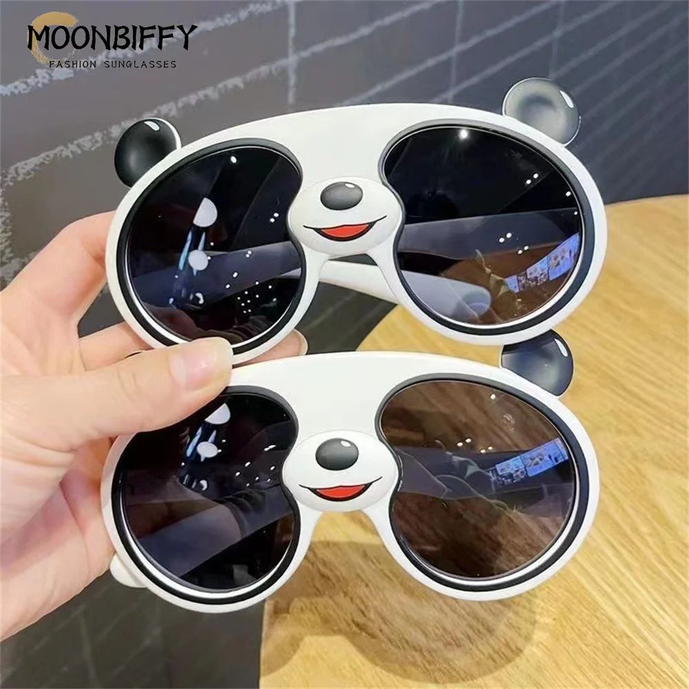 Children Cute Cartoon Sunglasses Boys Girls Panda Shaped Polarized Sun Glasses Kids UV Protection Children's Birthday Gift 팬더