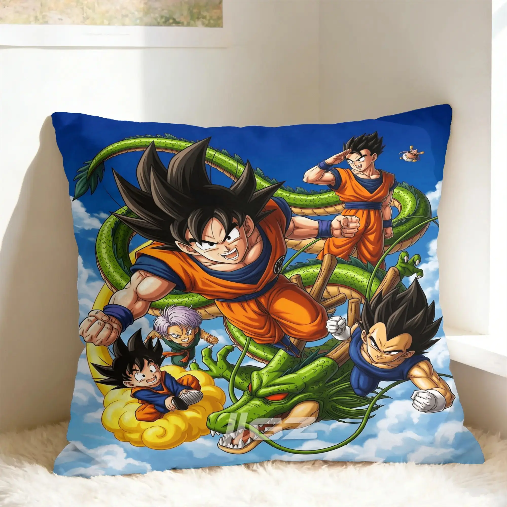 D-Dragon Anime Pillow Case  Soft Pillow Cover For Couch Sofa Bedroom Vintage Cushion Cover