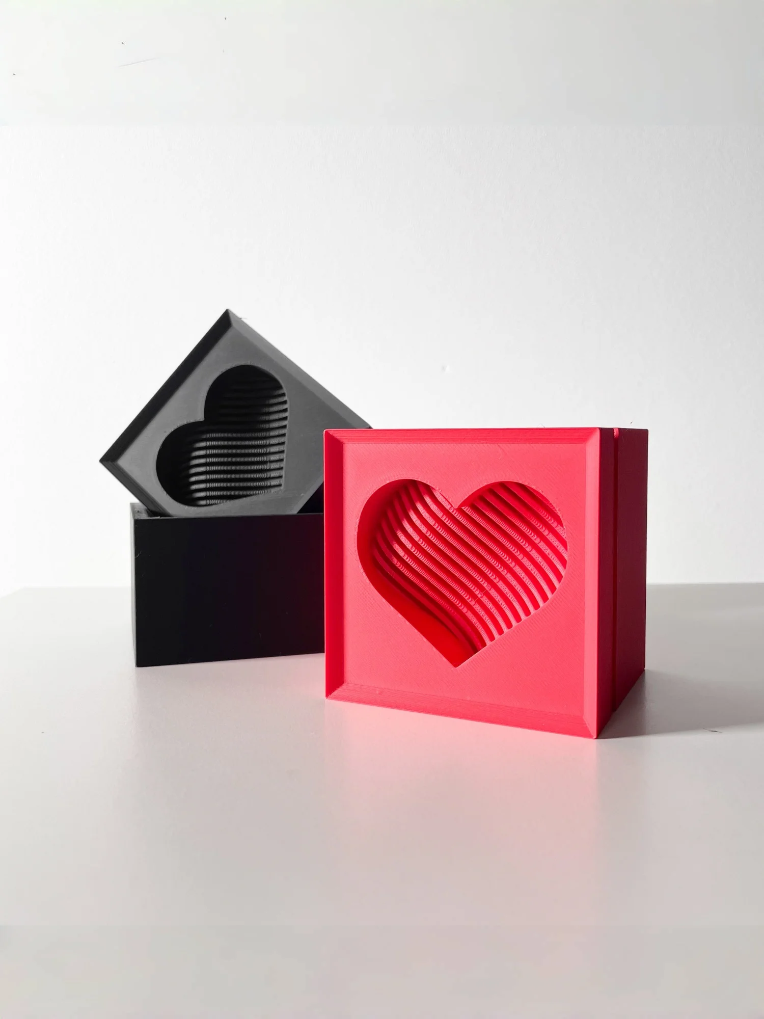 

3D Printed Heart Shaped Storage Box Creative Design Clutter Storage Desktop Decorations Home Accessories Valentine's Day Decor