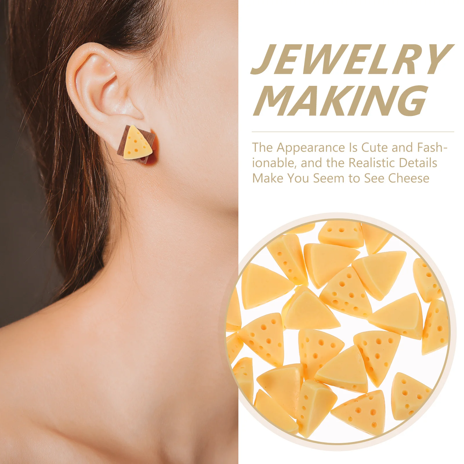 50 قطعة محاكاة الجبن الحلوى الاصطناعية للأطفال أدوات التدريس التصوير الدعائم كعكة متجر ديكور الراتنج الجبن حلية #5