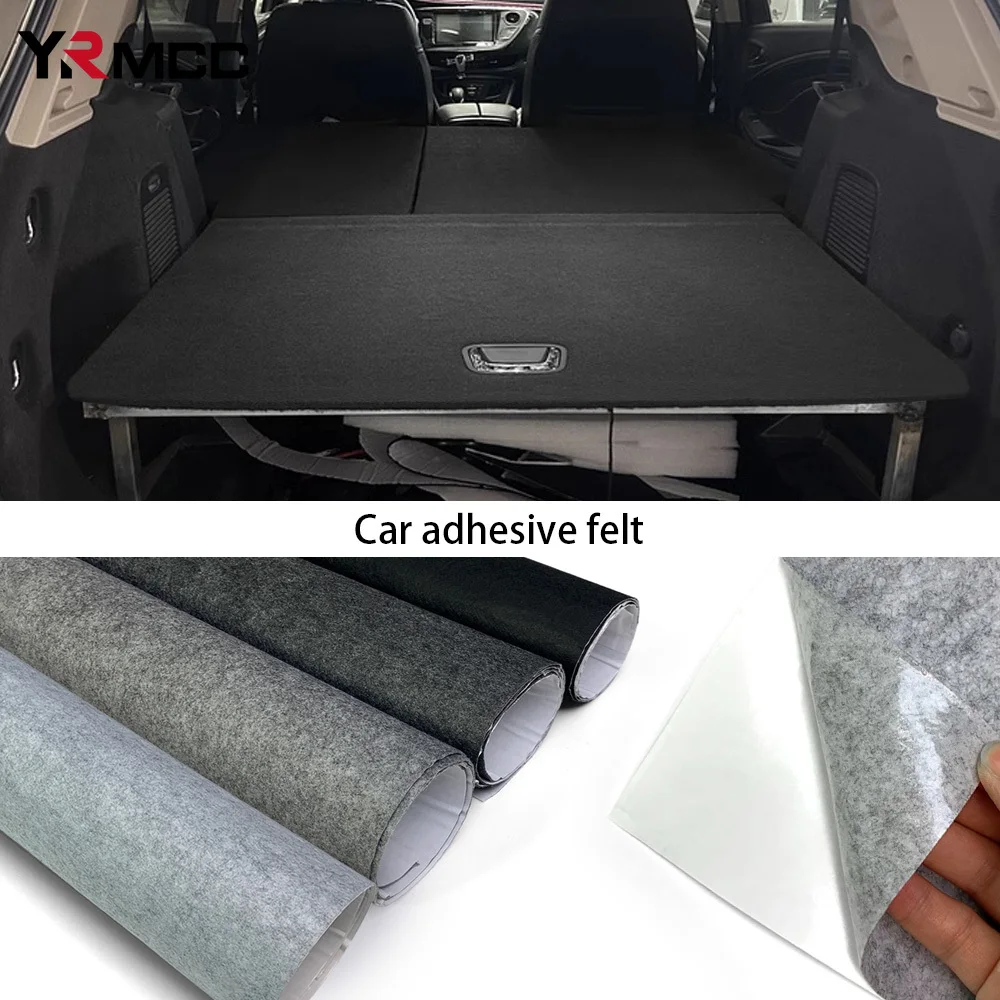 Car Silent Carpet Self-adhesive Car Sticker DIY Felt Cloth High Temperature Resistant Films for Home Auto Interior Accessories