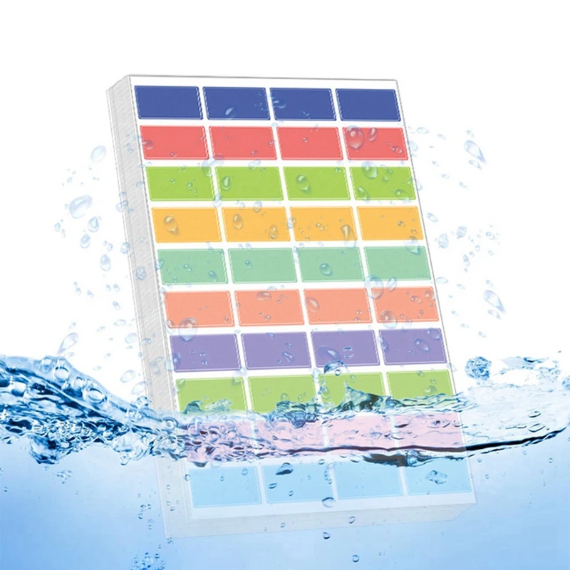 1Set Children's Paper Name Stickers For Pen Labelling Multi-Coloured 15 X 30 Mm Permanent And Self-Adhesive