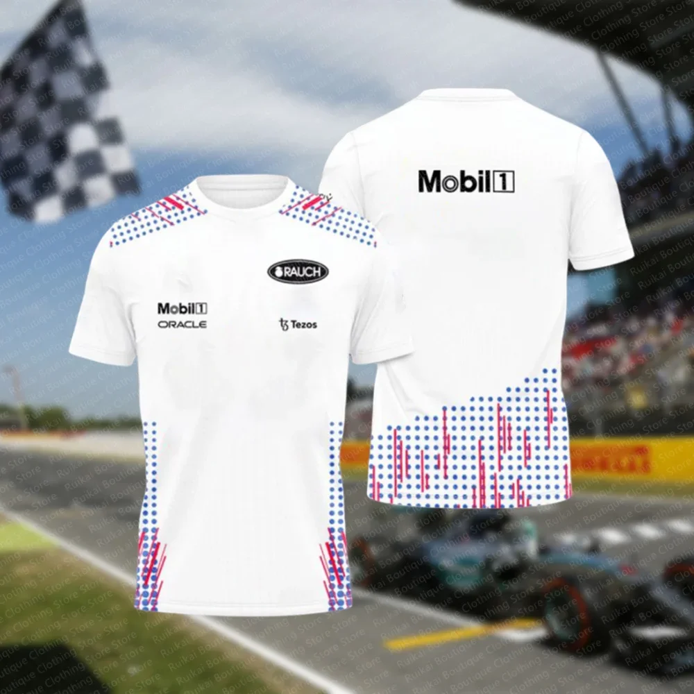 2024 Latest Hot Selling F1 Racing Printed Men\'s 3D Printed T-shirt Short Sleeve Classic Formula Racing Training Comfort Team Set